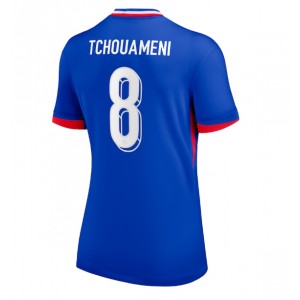 Fotbalové Dres Francie Aurelien Tchouameni #8 Dámské Domácí Oblečení ME 2024 Krátký Rukáv